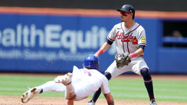 A.J. Ewing steals second base