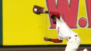 Justin Crawford's sliding catch