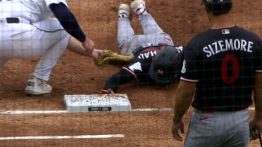Keider Montero picks off Luke Keaschall after review