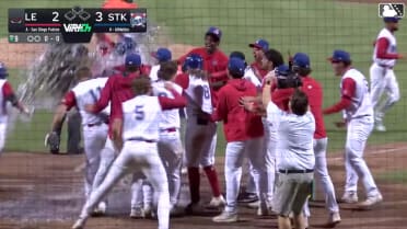 Bryan Arendt swats his first professional homer