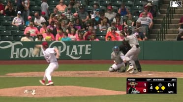 Daniel Dickinson singles on a line drive to left fielder Charles Davalan. Josh Adamczewski scores. Eric Bitonti to 2nd.