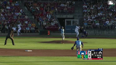 Enrique Jimenez doubles (2) on a line drive to right fielder Christian Olivo. Eduardo Tait scores. Enrique Jimenez to 3rd. Enrique Jimenez advances to 3rd, on a throwing error by right fielder Christian Olivo.