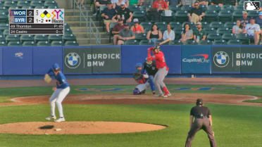 Allan Castro singles on a ground ball to left fielder Cristian Pache. Vinny Capra scores. Mickey Gasper to 2nd.