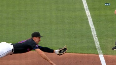 Jared Young's diving stop at first base 