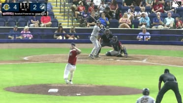 Cooper Flemming singles on a sharp line drive to right fielder José Anderson. Brailer Guerrero scores. Felix Cotes to 3rd.