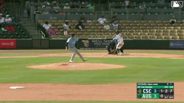 Luis Guanipa homers (7) on a fly ball to left field.
