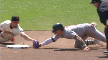 Jarren Duran is out at second after review 