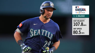 Cal Raleigh drills a 107.8 mph home run