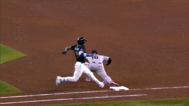 Adames gets Marte at first after review 