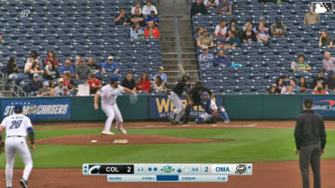 George Valera doubles (5) on a sharp line drive to right fielder Matthew Lugo. Joe Lampe scores.