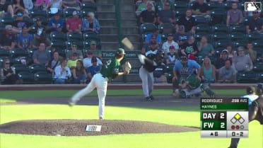 Jagger Haynes records his seventh strikeout