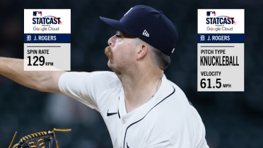 Jake Rogers fans Joey Ortiz with 61.5 mph knuckleball