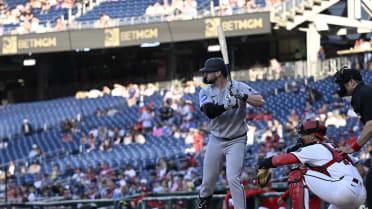Liam Hicks' at-bat continues after a review