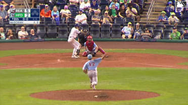 Jared Thomas homers (1) on a fly ball to right field.