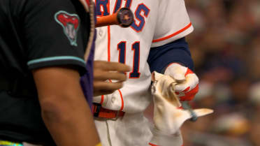 Cam Smith rips his glove in the 3rd inning