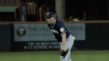 Alex Hoppe throws an immaculate inning to seal win