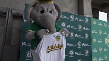 A's distribute youth jerseys