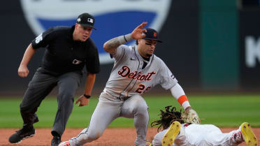 José Ramírez is out at second base after review