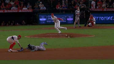 Royce Lewis is safe at second after challenge