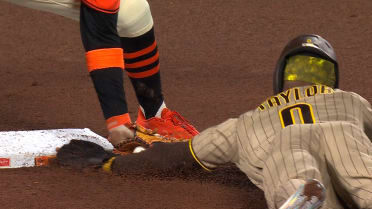Samad Taylor is safe at second after review