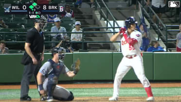 Mitch Voit homers (11) on a fly ball to left center field. Colin Houck scores. Sam Biller scores.