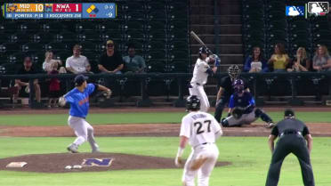 Carson Roccaforte doubles (9) on a sharp line drive to center fielder Ryan Lasko. Alberto Rodriguez scores. Canyon Brown scores.