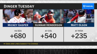 MLB Tonight's Fanduel Dinger Tuesday