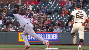Alec Burelson gets the out after review