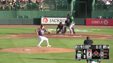 Eduardo Quintero singles on a sharp line drive to center fielder Pedro Pineda. Charles Davalan scores.