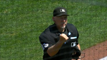 Jerar Encarnacion is out at first, call stands