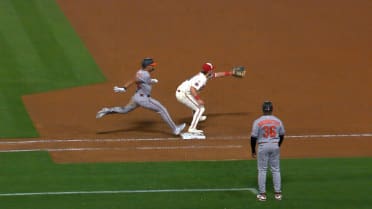 Jeremiah Jackson out at first after review