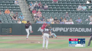 Jack Gurevitch doubles (1) on a sharp fly ball to left fielder Brandon Compton. Christian Martin scores.