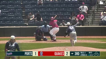 Gabriel Davalillo homers (7) on a fly ball to left center field.