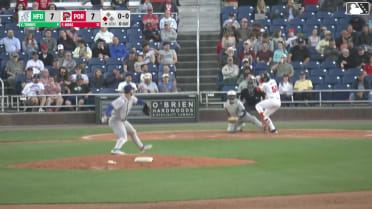 Franklin Arias singles on a ground ball to left fielder Conner Capel. Ahbram Liendo scores.
