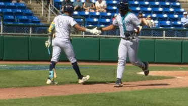 Carsten Sabathia III drives a solo home run