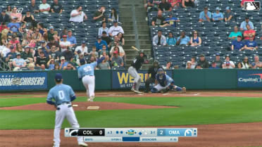 Juan Brito singles on a line drive to left fielder Brett Squires. Milan Tolentino scores.