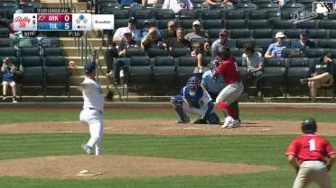 Michael Arroyo singles on a line drive to center fielder Kendall George. Blake Rambusch scores.