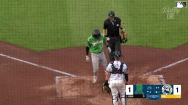 Justin Lebron's first professional homer