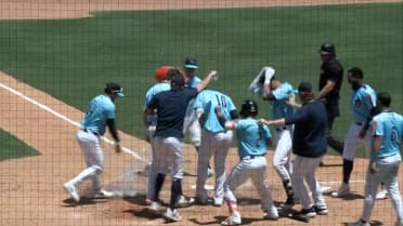 Shay Whitcomb's two-homer game
