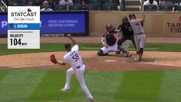 Jhoan Duran's 100+ mph strikeout