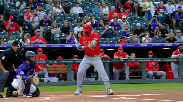 Mike Trout reaches on catcher's interference 