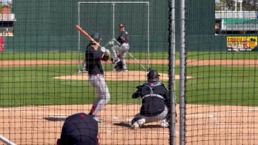 Joe Ryan throws bullpen session in camp