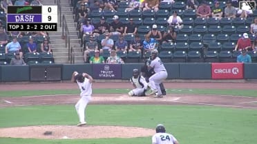 Axiel Plaz doubles (1) on a sharp line drive to left fielder James Taussig. Josh Tate scores. Wyatt Sanford scores. Eddie King Jr. scores.