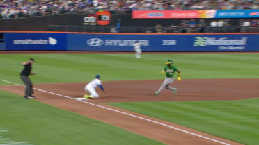 Umpire hit by throw on unique misplay