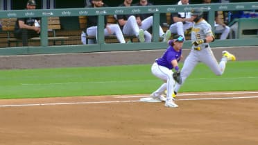 The Rockies turn a double play after a review