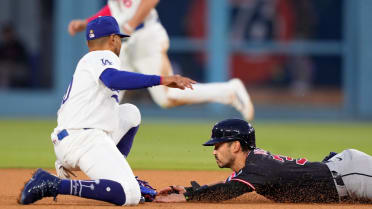 Will Smith throws out Steven Kwan at second