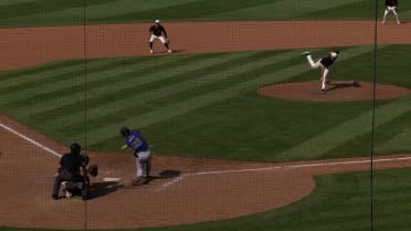 Drew Romo hits an RBI triple to right field