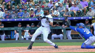 Charlie Blackmon is hit by pitch after review