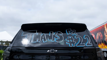 Juan Soto and Brett Baty on gifted car for No. 22