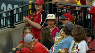 Fan makes a great catch on a foul ball